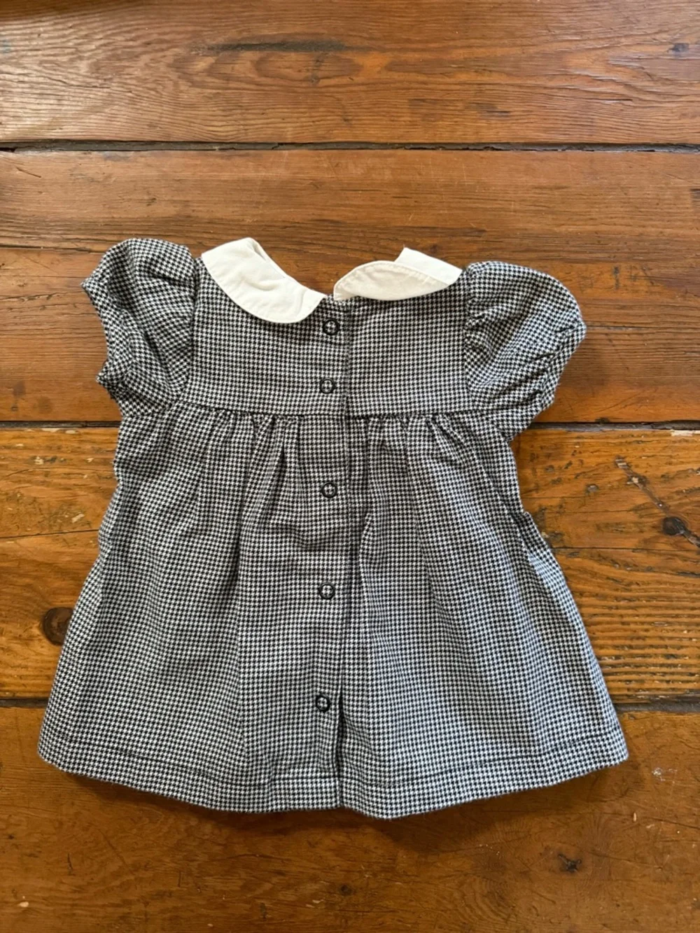 VTG Gymboree Black & White Gingham Babydoll Dress with Matching Bloomers